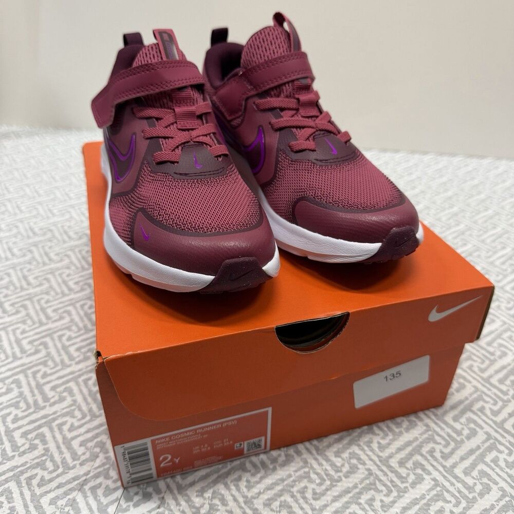Nike Cosmic Runner 2Y Girls Shoes Sweet Beet Bordeaux Vivid Purple HM4400-603